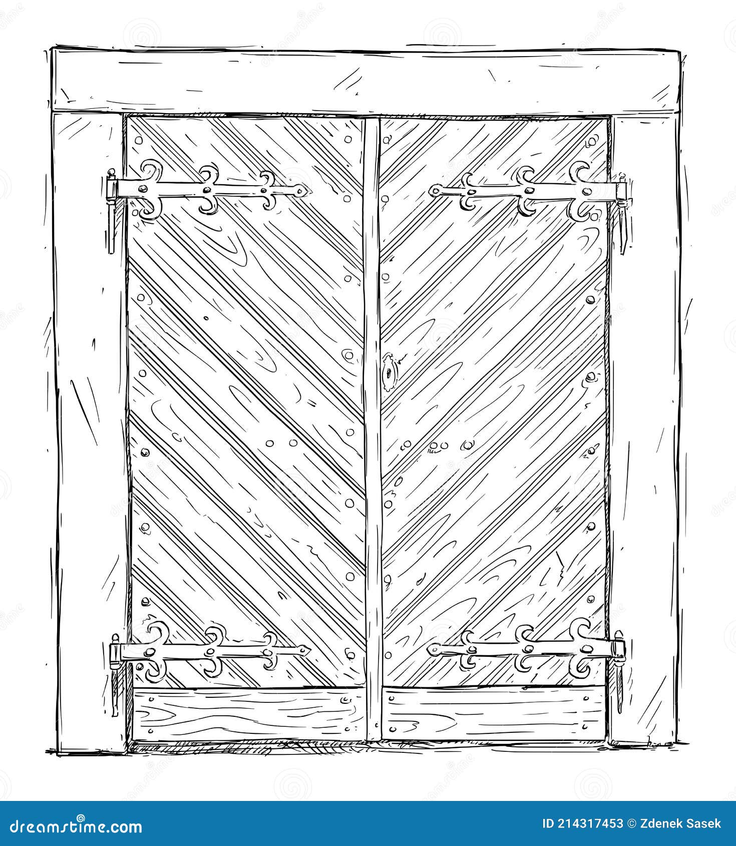 Gate Drawing Stock Image 23122507
