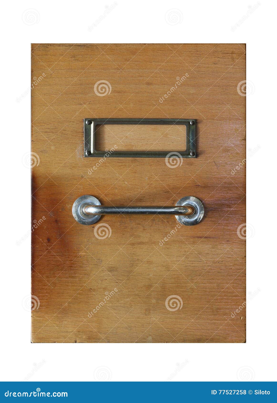 Old Wooden Drawer with the Label Stock Photo Image of furniture