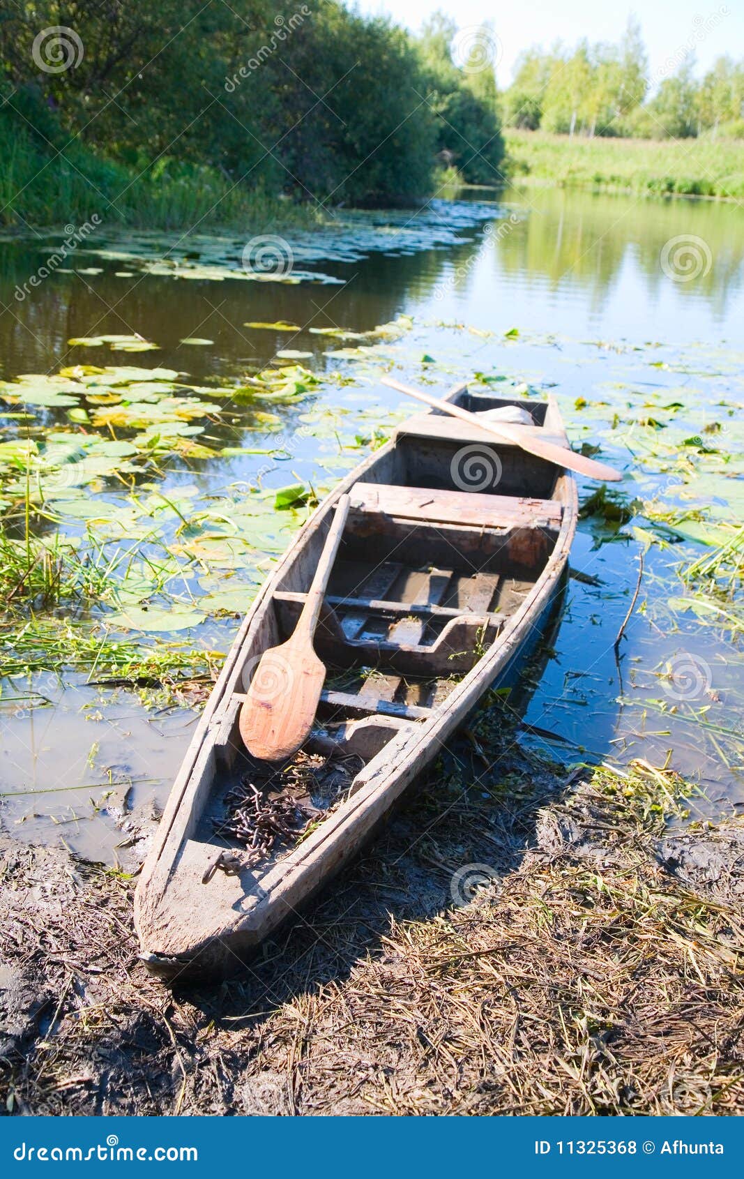 Old wooden fishing boat stock photo. Image of calm, autumn 
