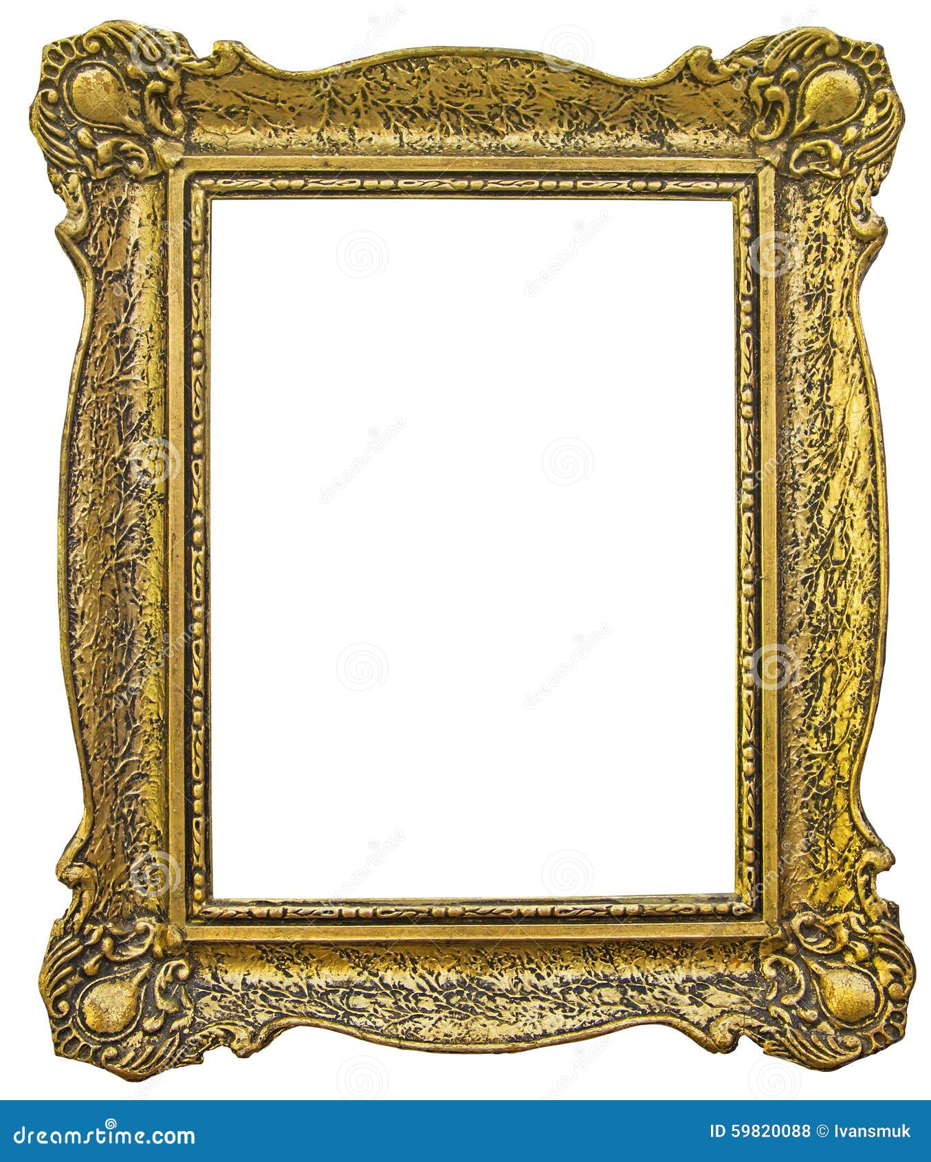 old wooden gilded frame