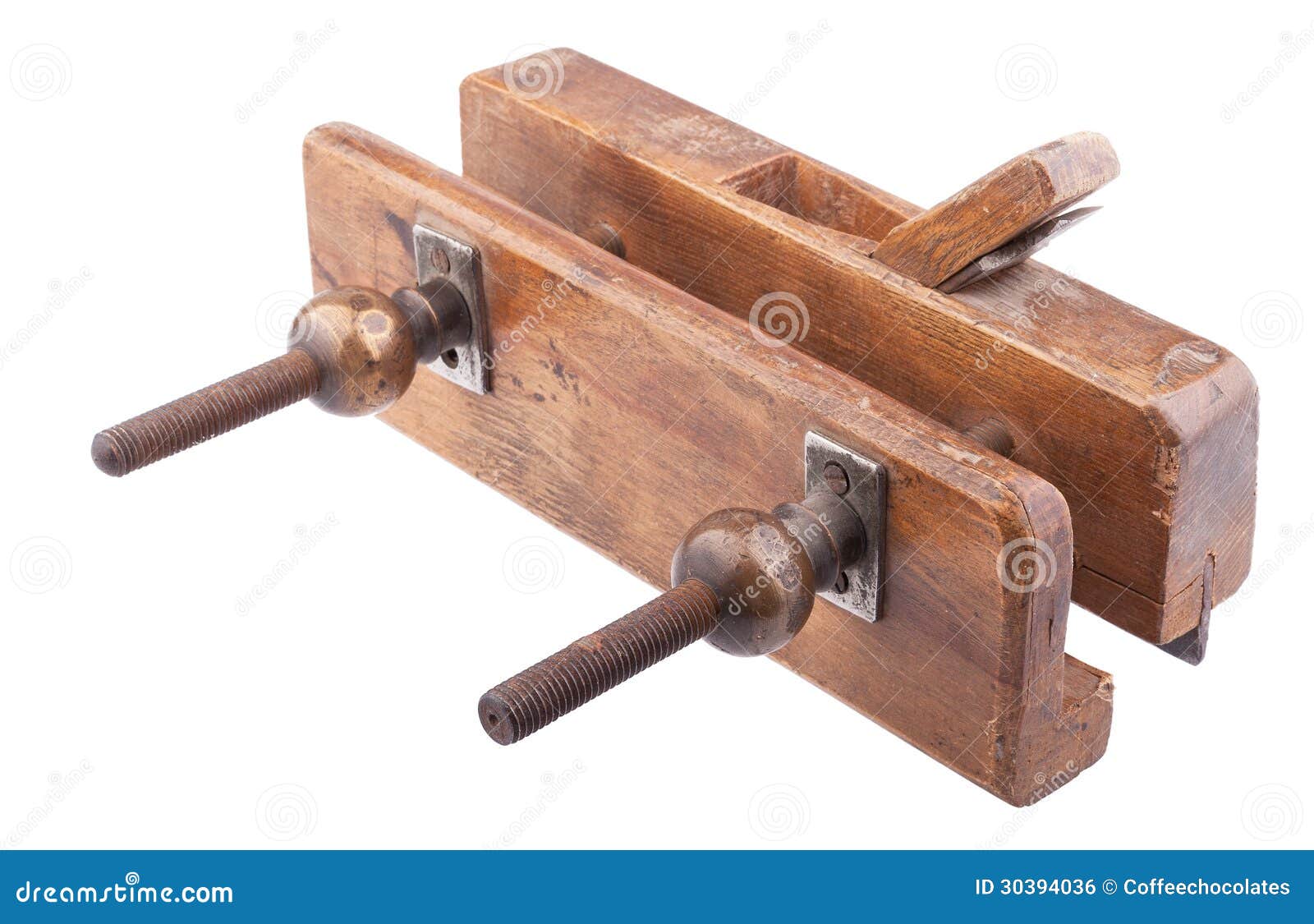 Old wooden jointer stock photo. Image of homemade, metal 30394036