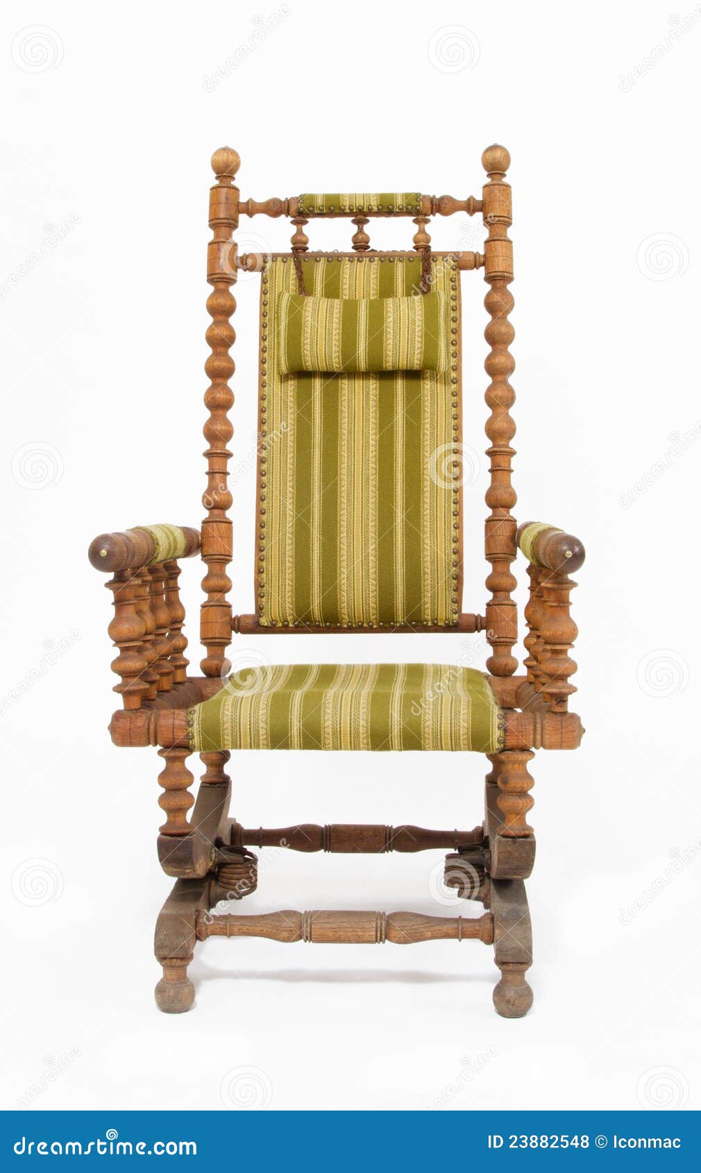 Old Wooden Rocking Chair Stock Photo Image Of Canvas 23882548