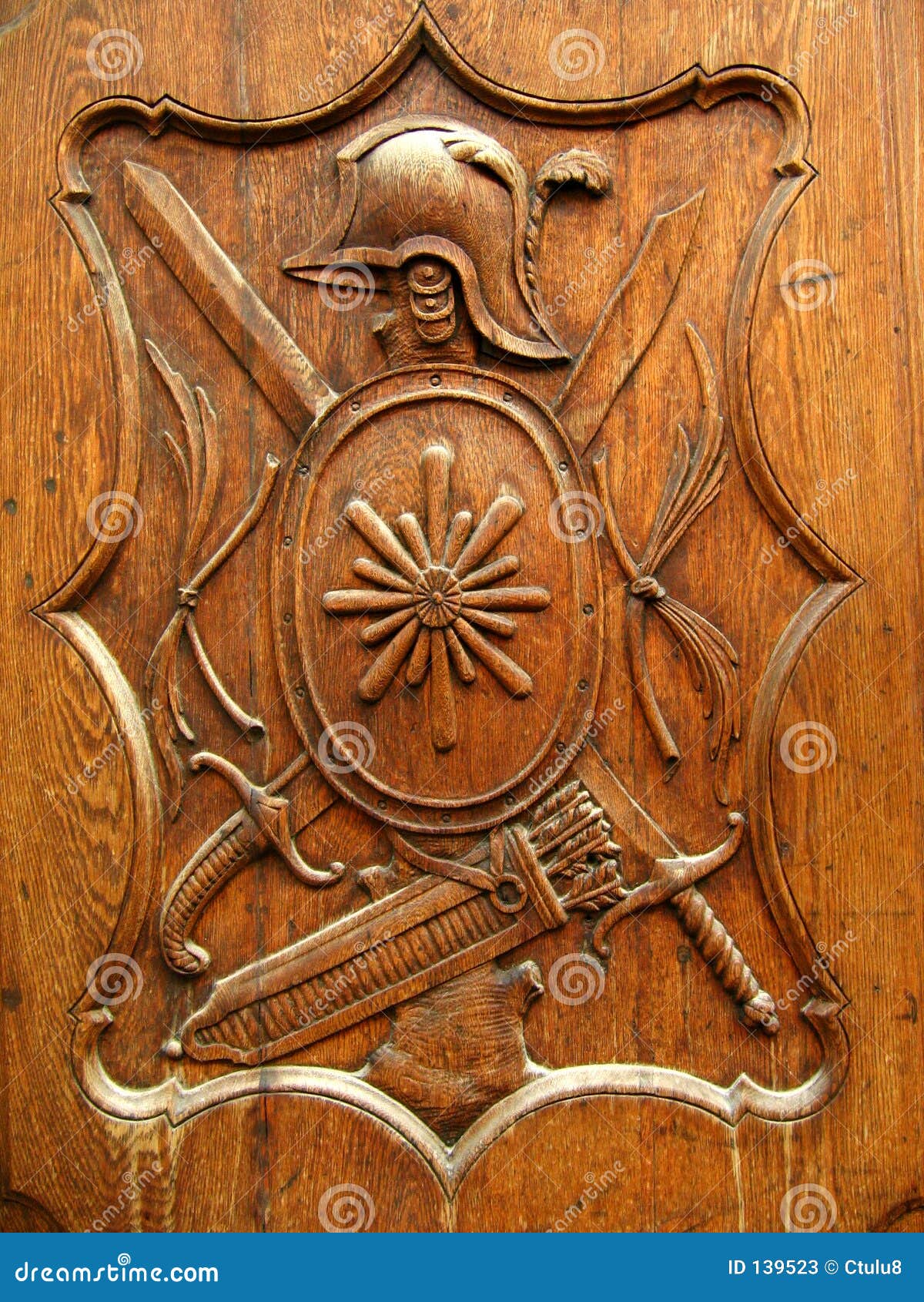 Old wooden shield stock image. Image of warrior, blade ... Old wooden shield stock image. Image of warrior, blade ...