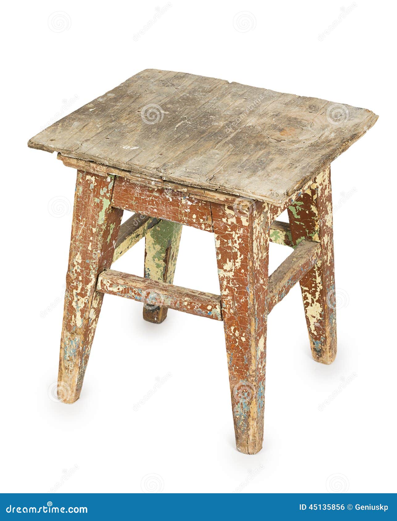 Old wooden stool stock photo. Image of dirty, fashioned - 45135856