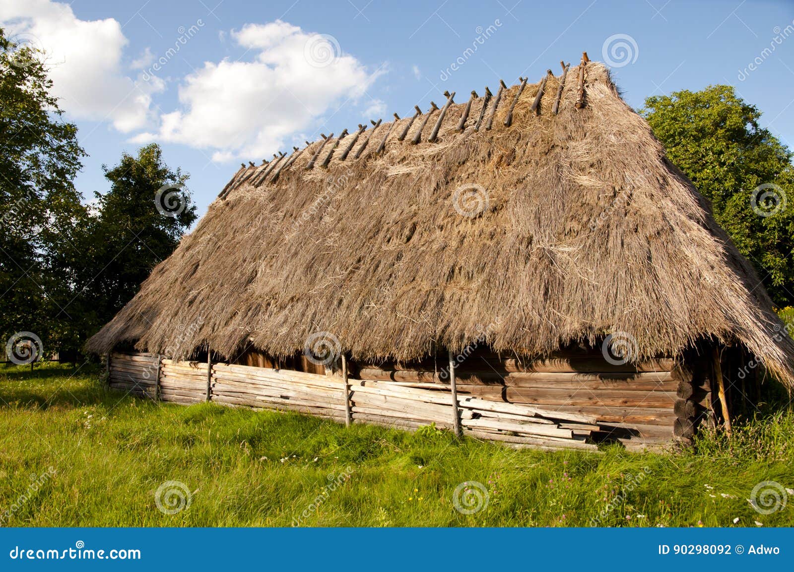 Old Wooden Straw House Poland Stock Photo Image of poland, rustic