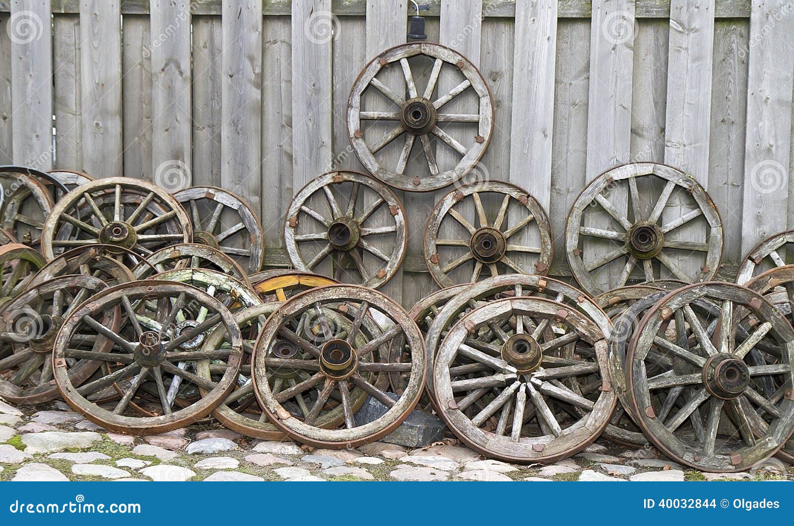 Old Wooden Wheels from a Cart Stock Photo Image of national, vintage