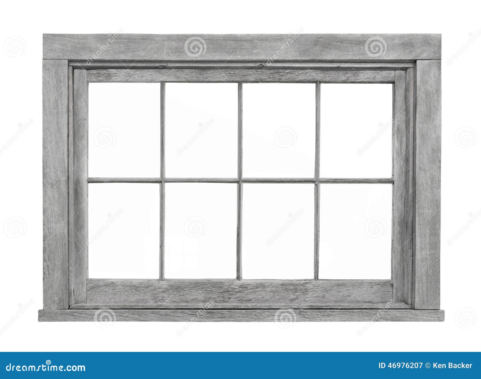 old wooden window frame .