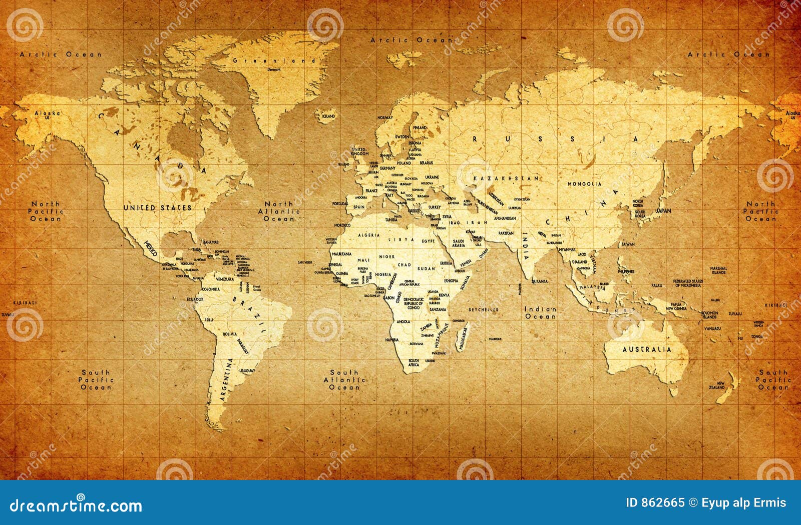 World map power point template