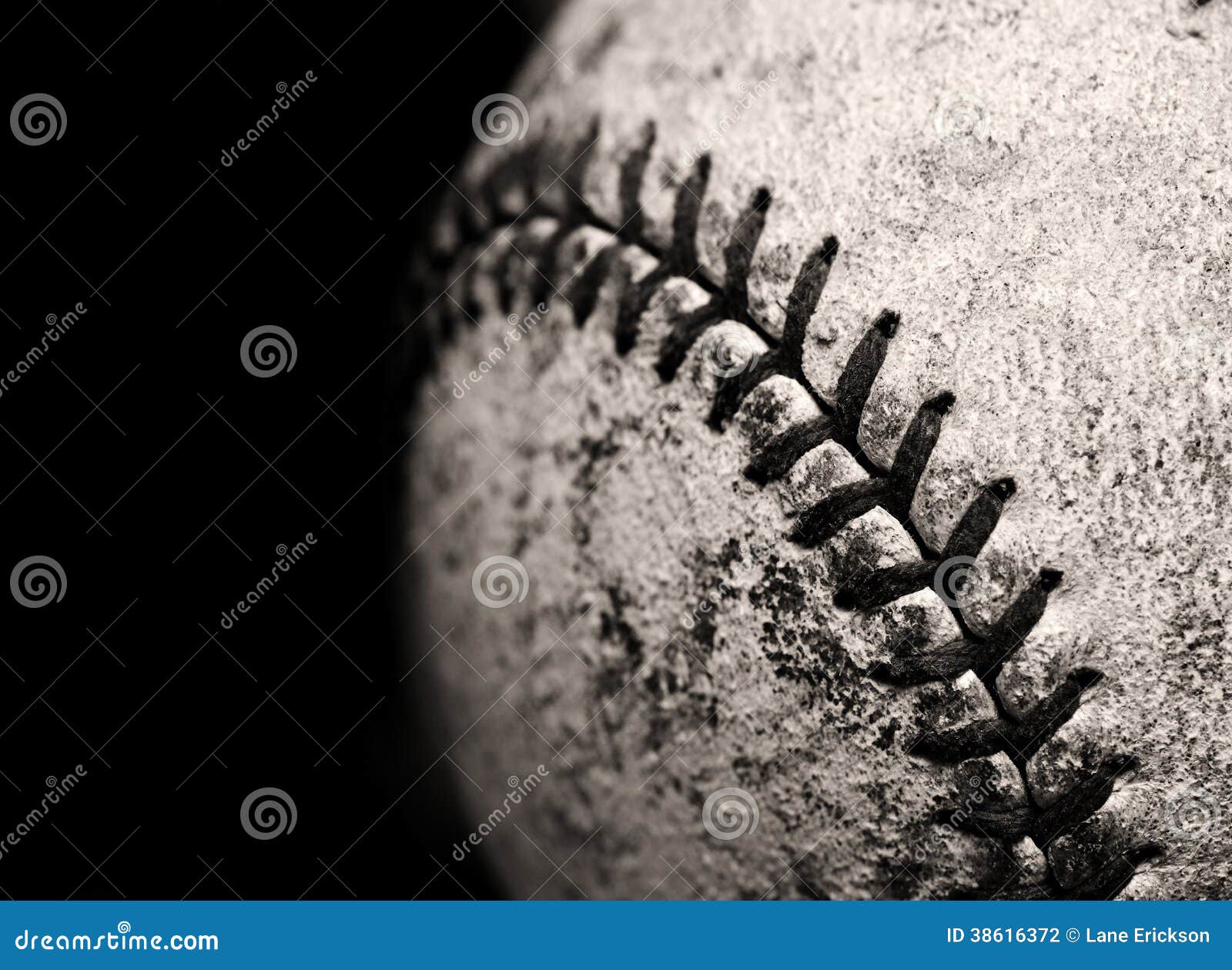 old worn baseball