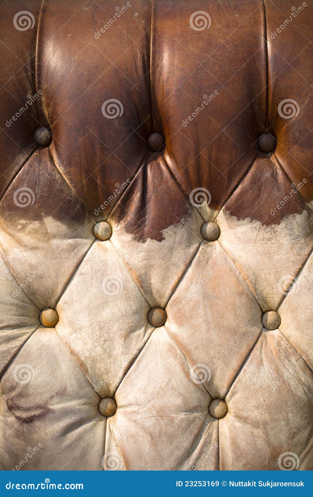 Old Worn Brown Leather Sofa Vertical Stock Image Image of grunge