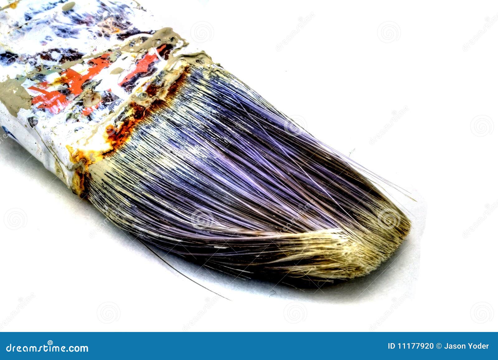 Old worn out brush. stock photo. Image of isolated, paintbrush 11177920