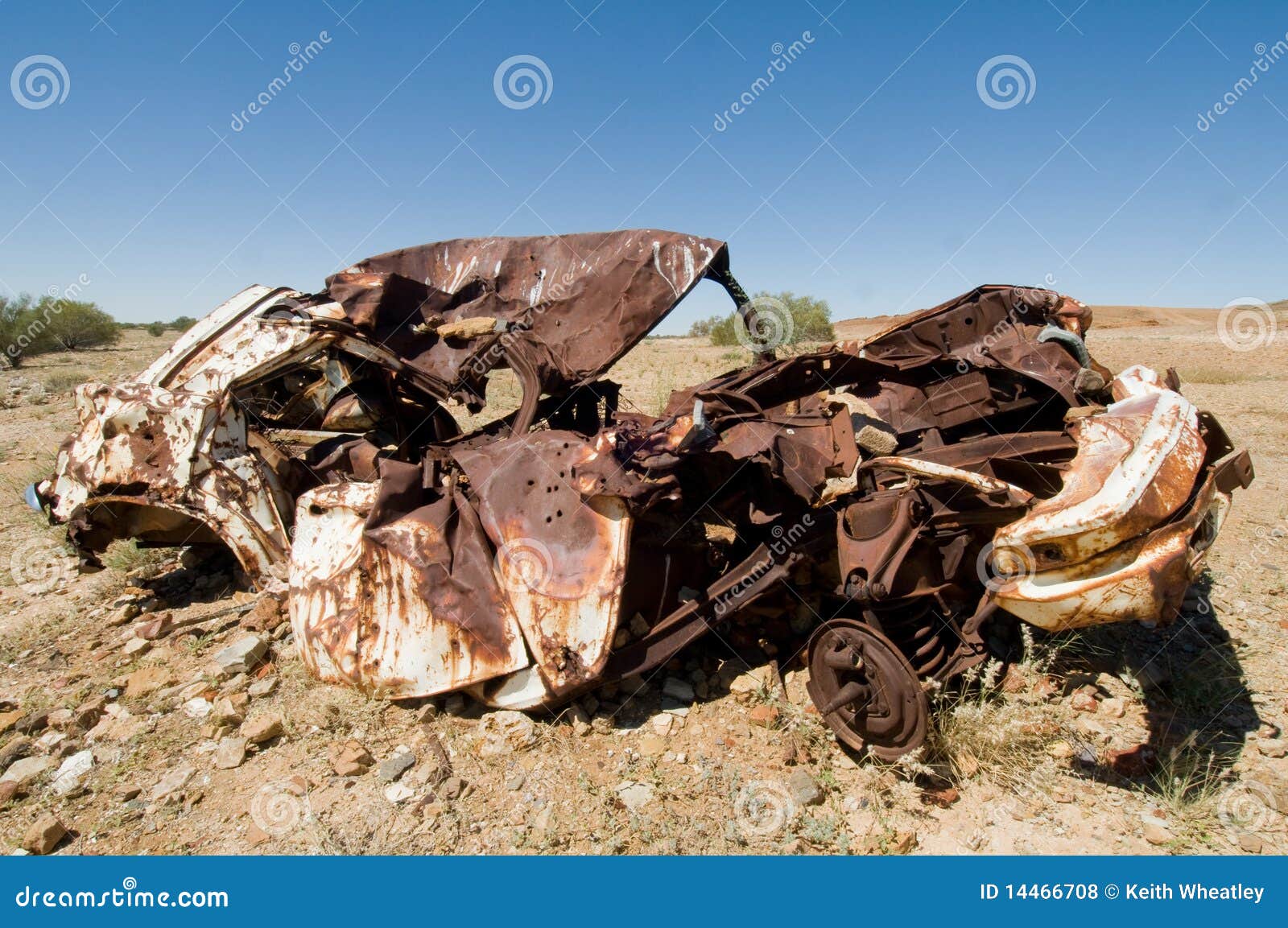 Old Wrecked Car in Outback Australia Stock Photo Image of smashed