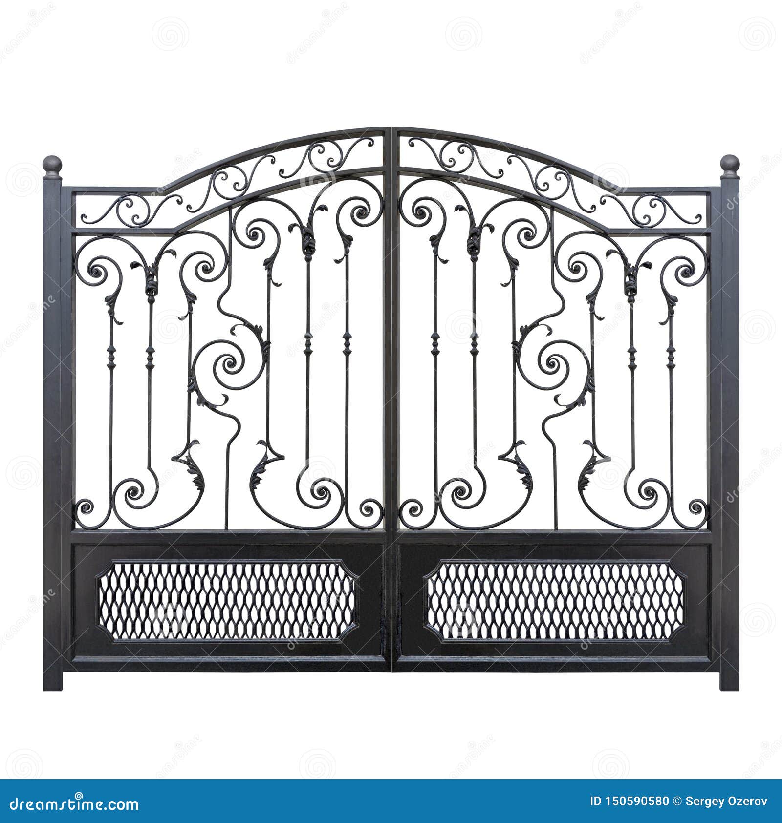 Old wrought iron gates stock photo. Image of figure 150590580