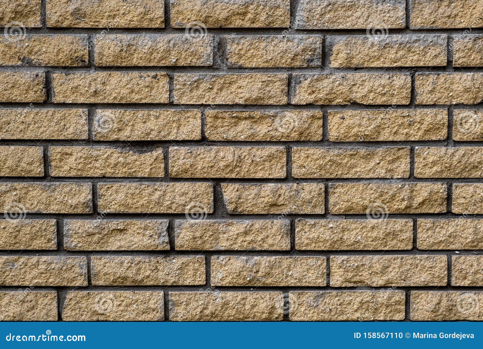 Old Yellow Brick Wall. Brick Wall, Masonry Texture, Brickwork Pattern Background Stock Photo