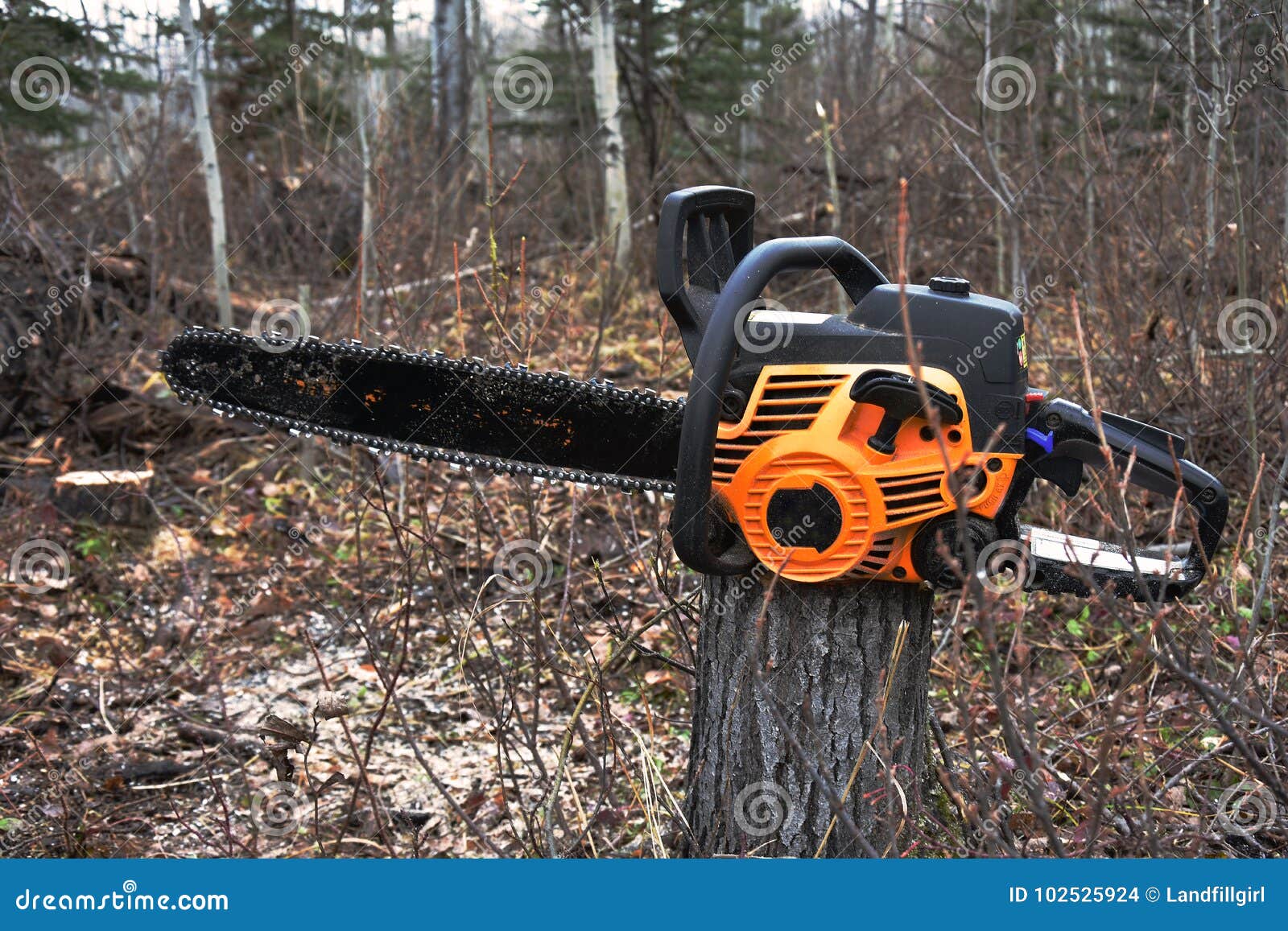 Old Yellow Chainsaw stock photo. Image of machine, forestry 102525924