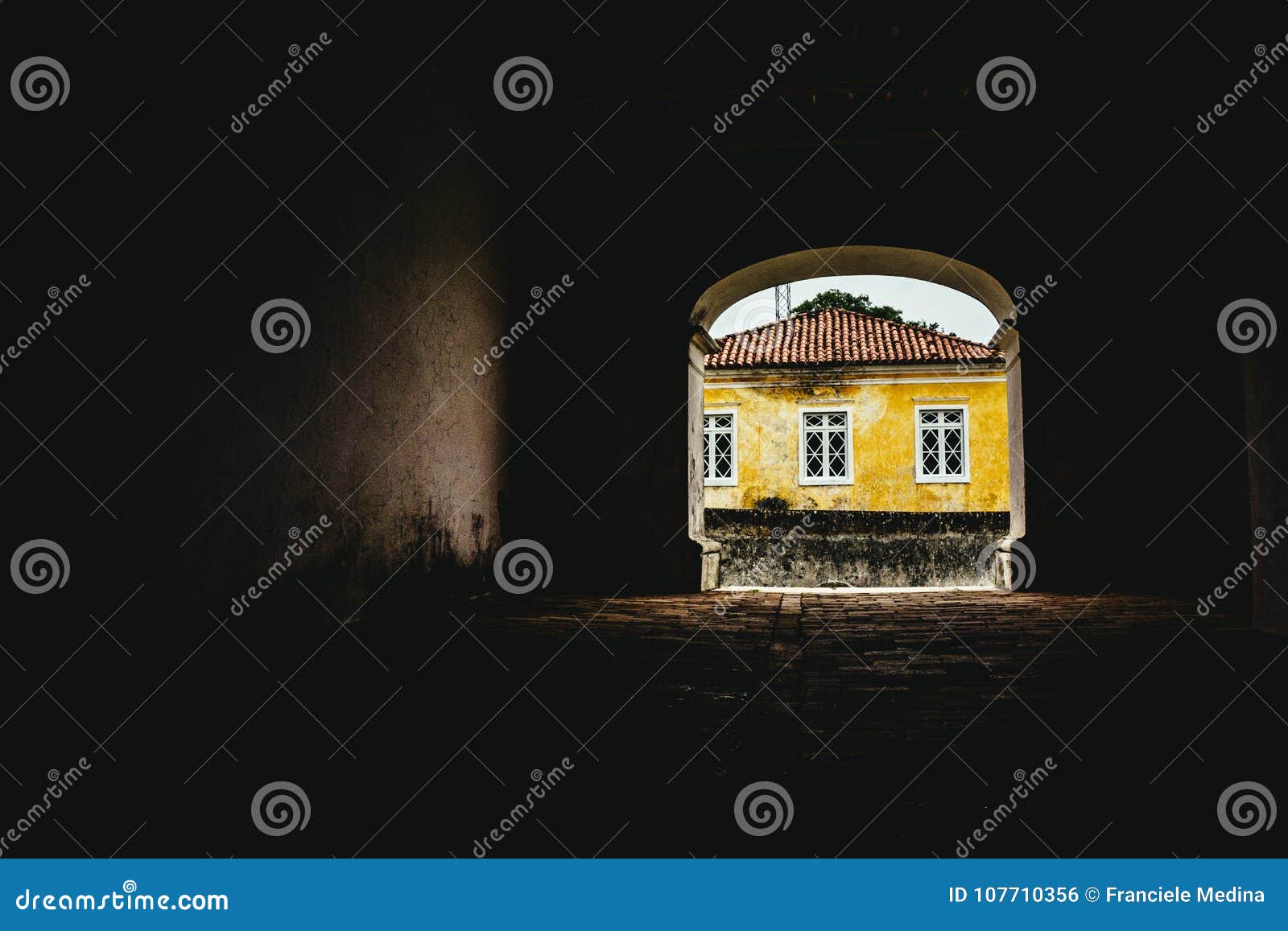old yellow house in abandoned place and full of stories