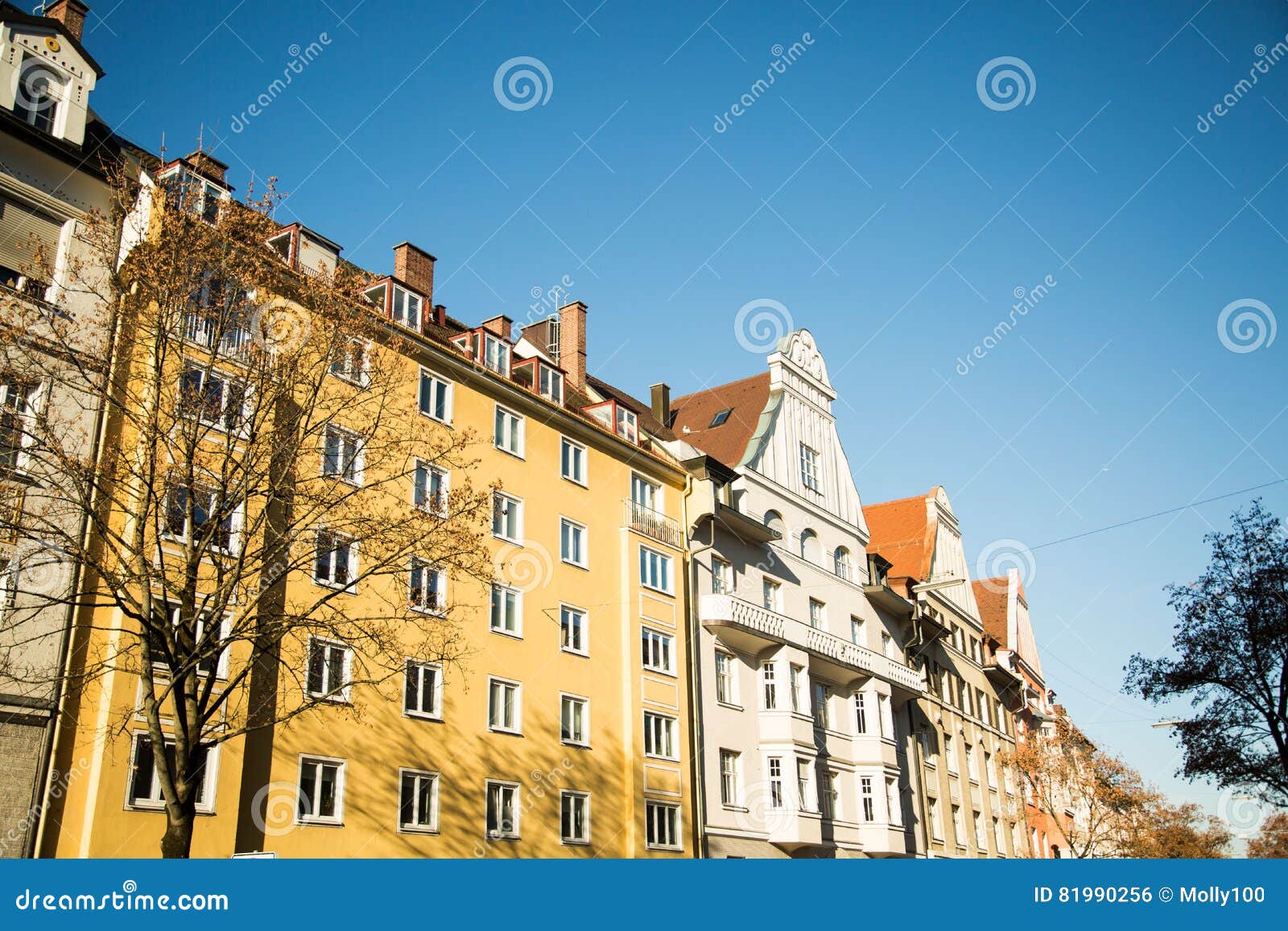 Old Yellow House in Germany Munich Stock Photo Image of balcony
