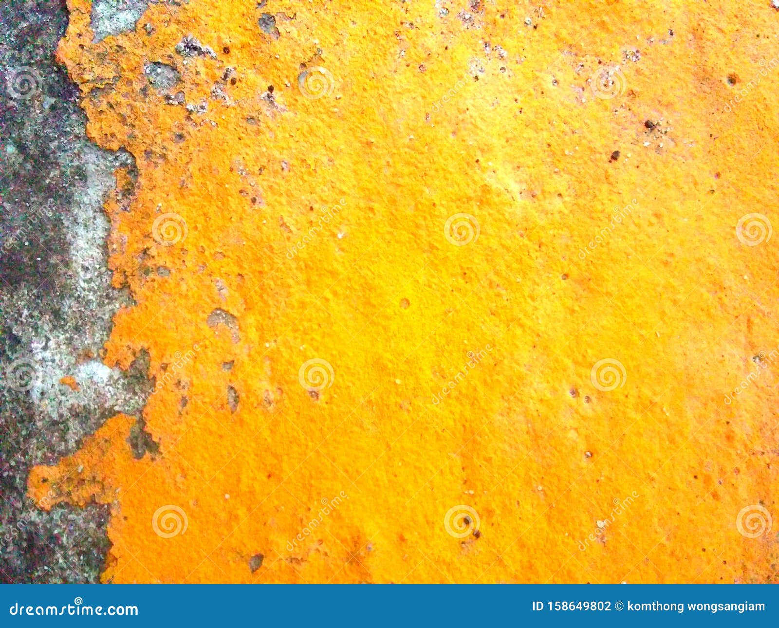 The Old Yellow Paint that Peels Off the Concrete Surface is Unstable