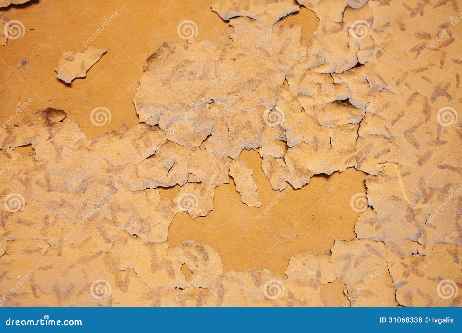 Old yellow paint texture stock photo. Image of edges 31068338