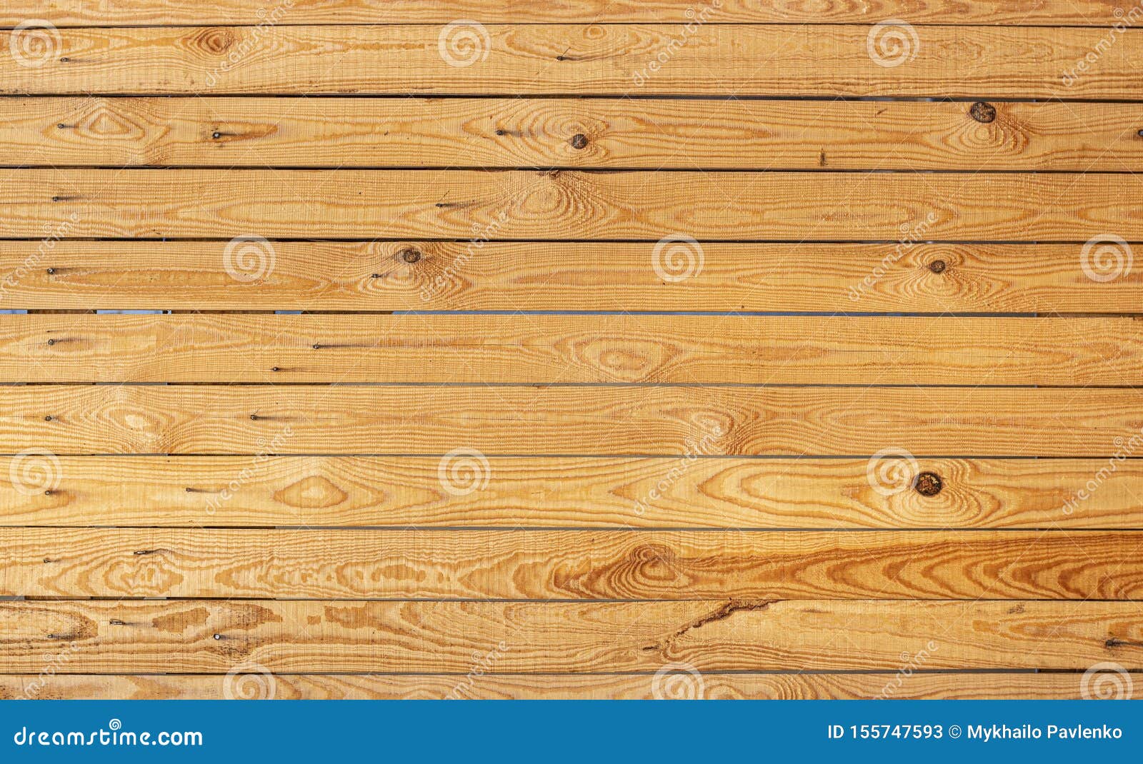 Old Yellow Pine Wood Texture Floor Surface Background Stock Image
