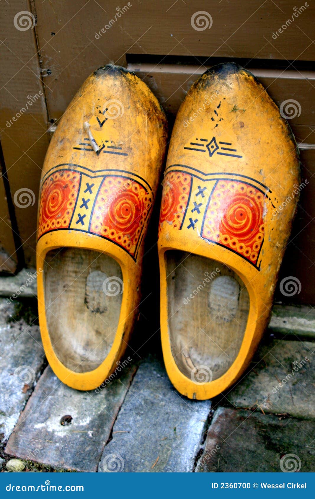 Old yellow wooden shoes stock photo. Image of outdoor 2360700