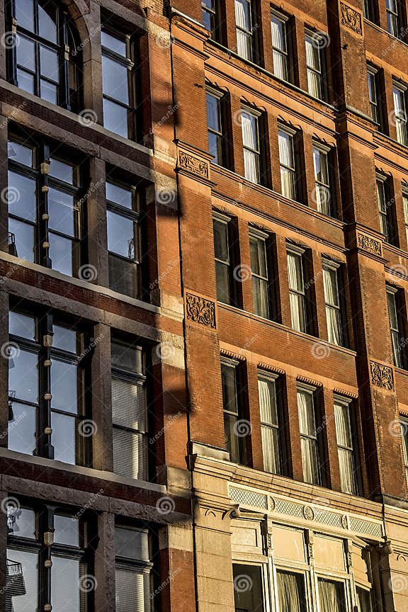 Older Architectural Brick and Stone Office Building in Sunshine and ...