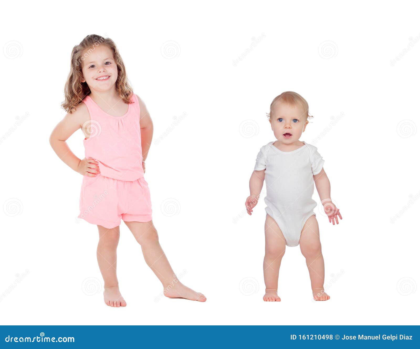 Older Sister With Her Younger Brother Stock Photography CartoonDealer