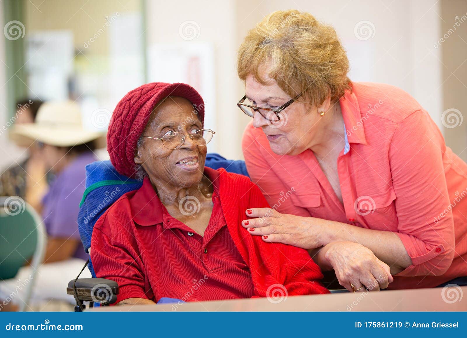 Older Woman Together in a Busy Senior Center Stock Image - Image of citizen,  helper: 175861219