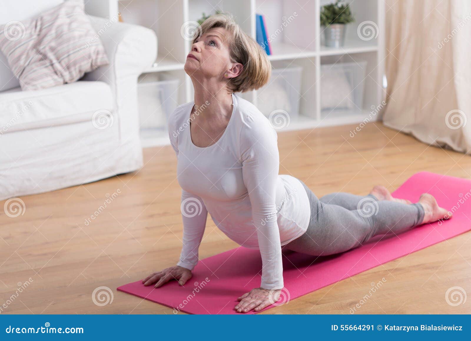 older woman and yoga