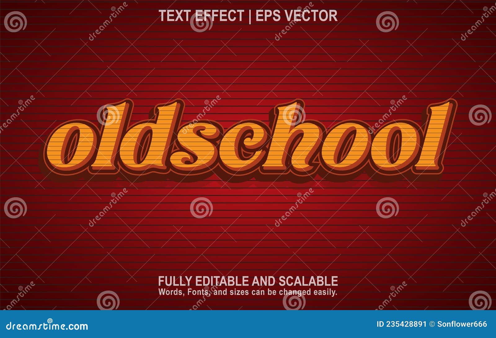 oldschool text effect in vintage concept