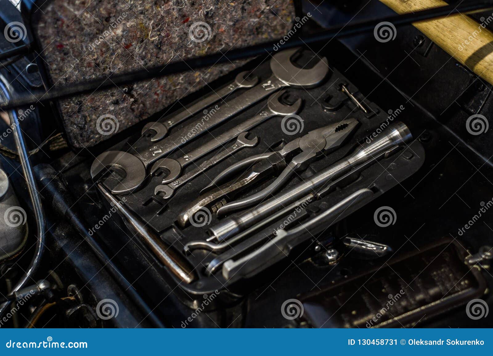 Oldtimer classic car tools stock image. Image of oldtimer 130458731