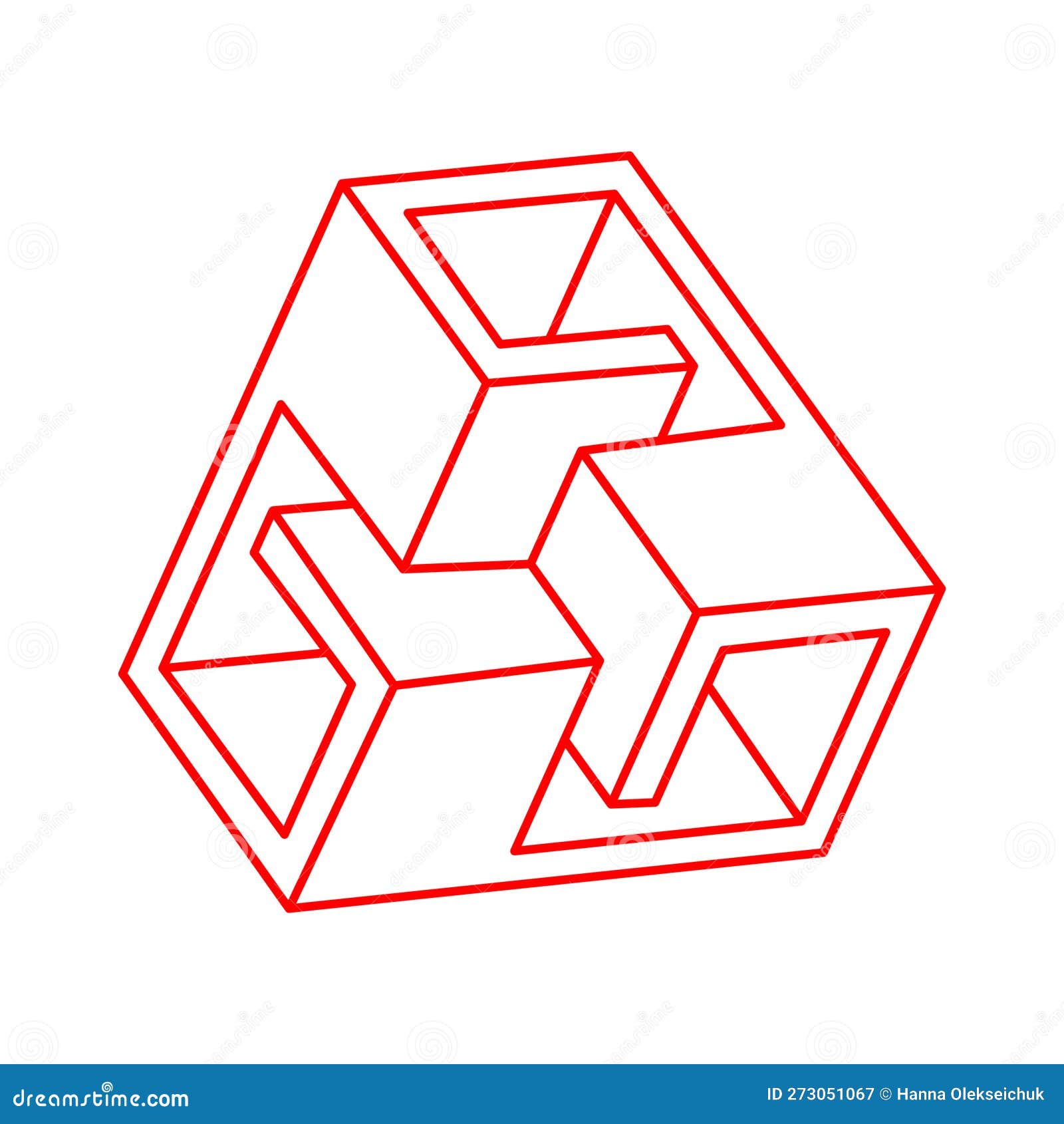 Impossible Optical Illusion Shapes. Logo. Optical Art Objects. Escher ...