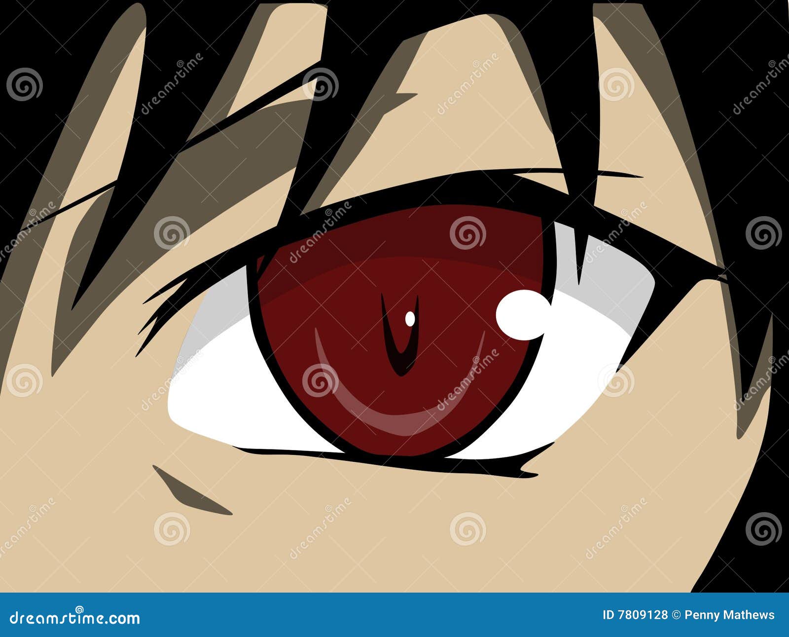 Coleção colorida detalhada de olhos de anime