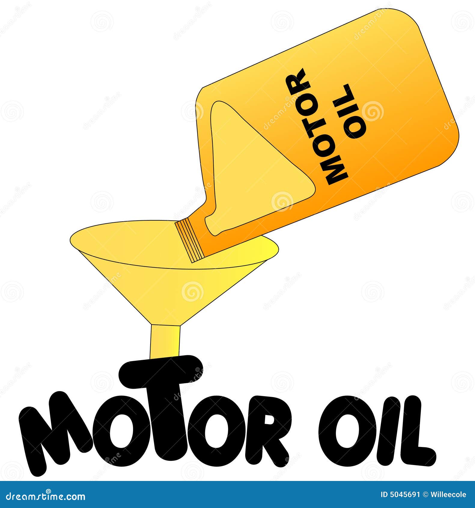 Olio Di Motore Di Versamento in Imbuto Illustrazione Vettoriale -  Illustrazione di olio, bottiglia: 5045691