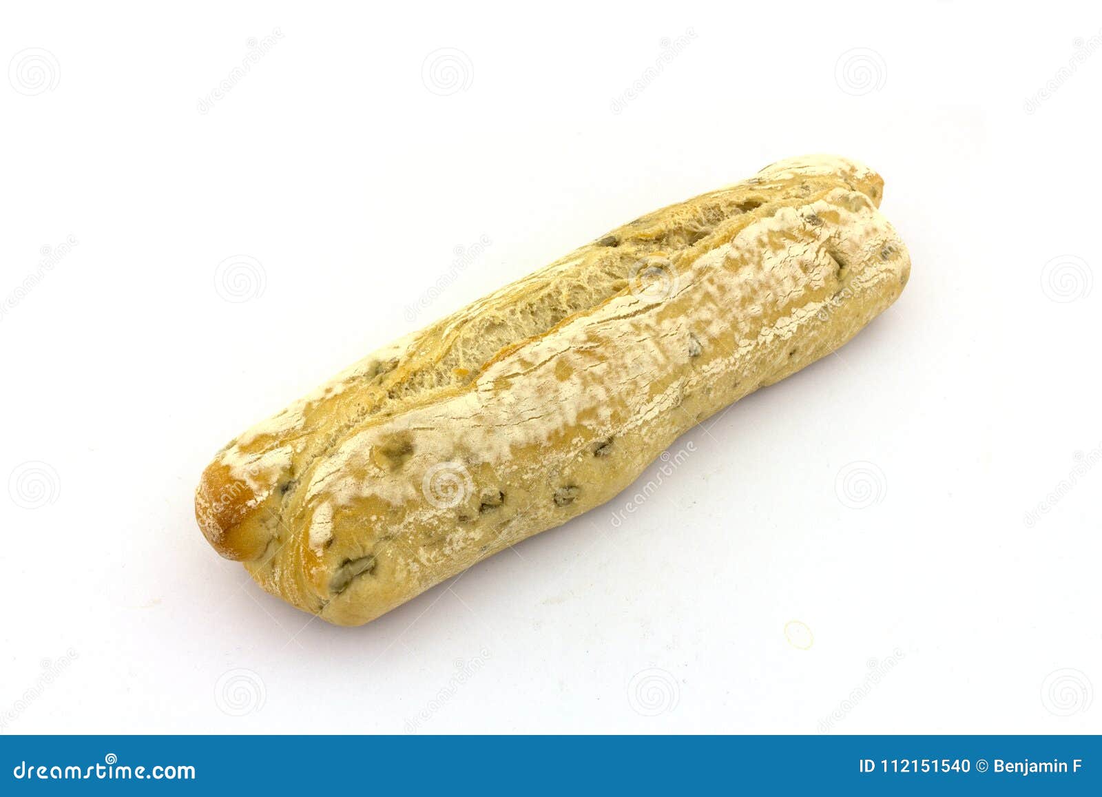 An olive baguette stock photo. Image of backware, dough 112151540