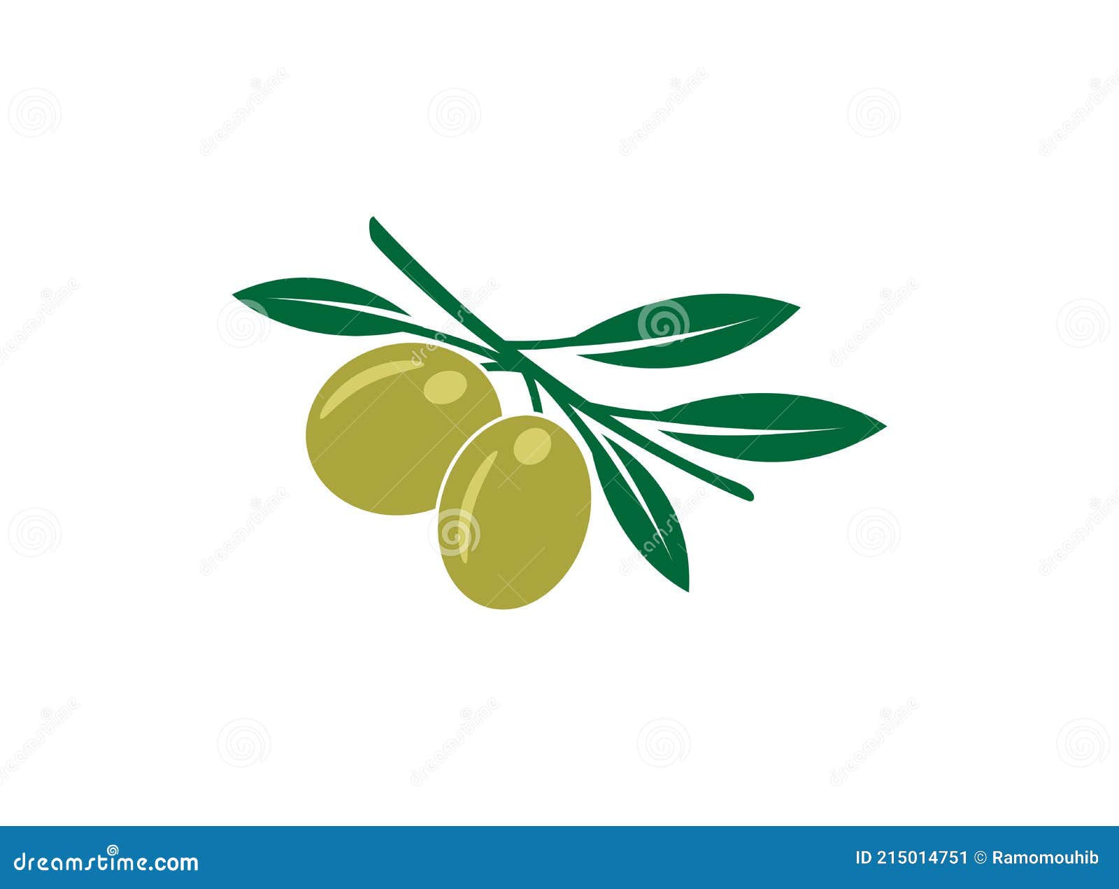 Olive Branch and Green Leaves for Logo Design Illustration Stock Vector Illustration of label