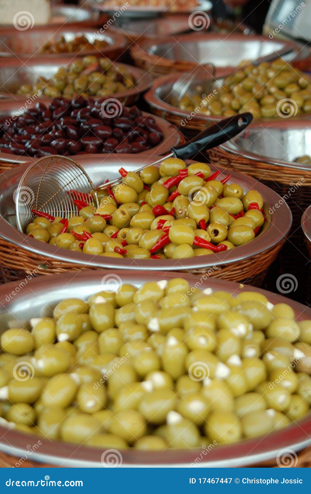 Olive Display on Market Stall Stock Image Image of cooking, product