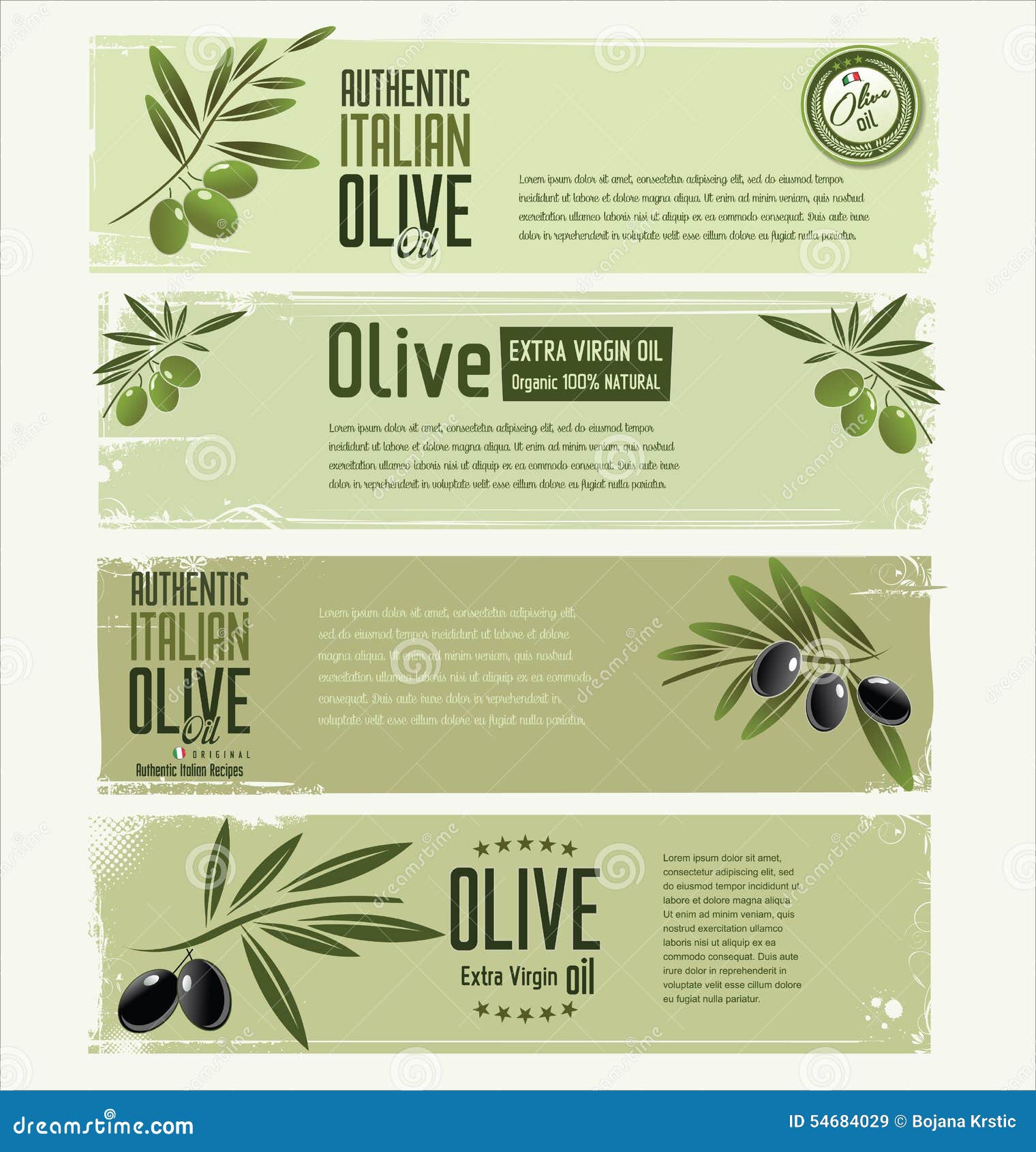 Olive labels collection stock illustration. Illustration of label