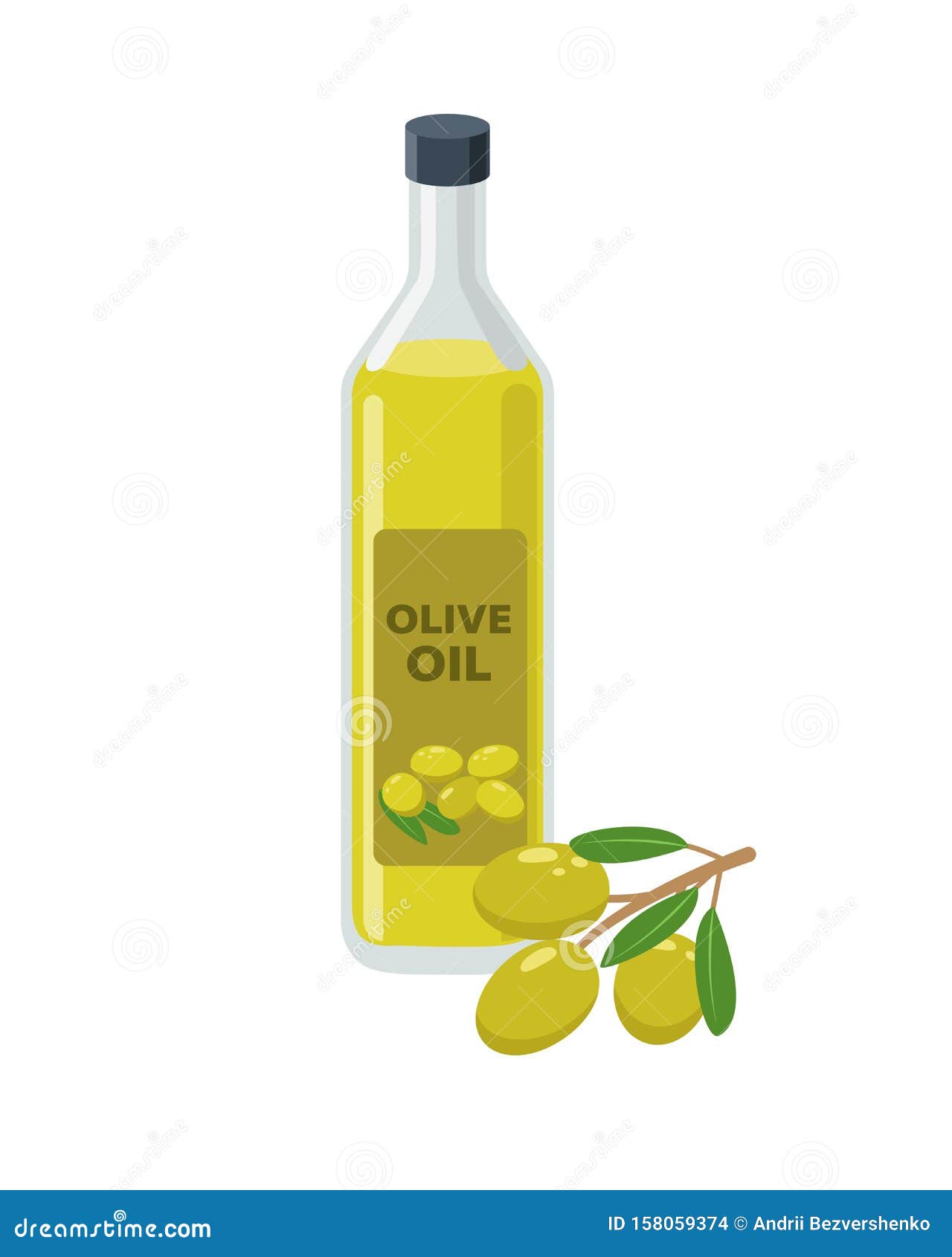 olive oil bottle vector