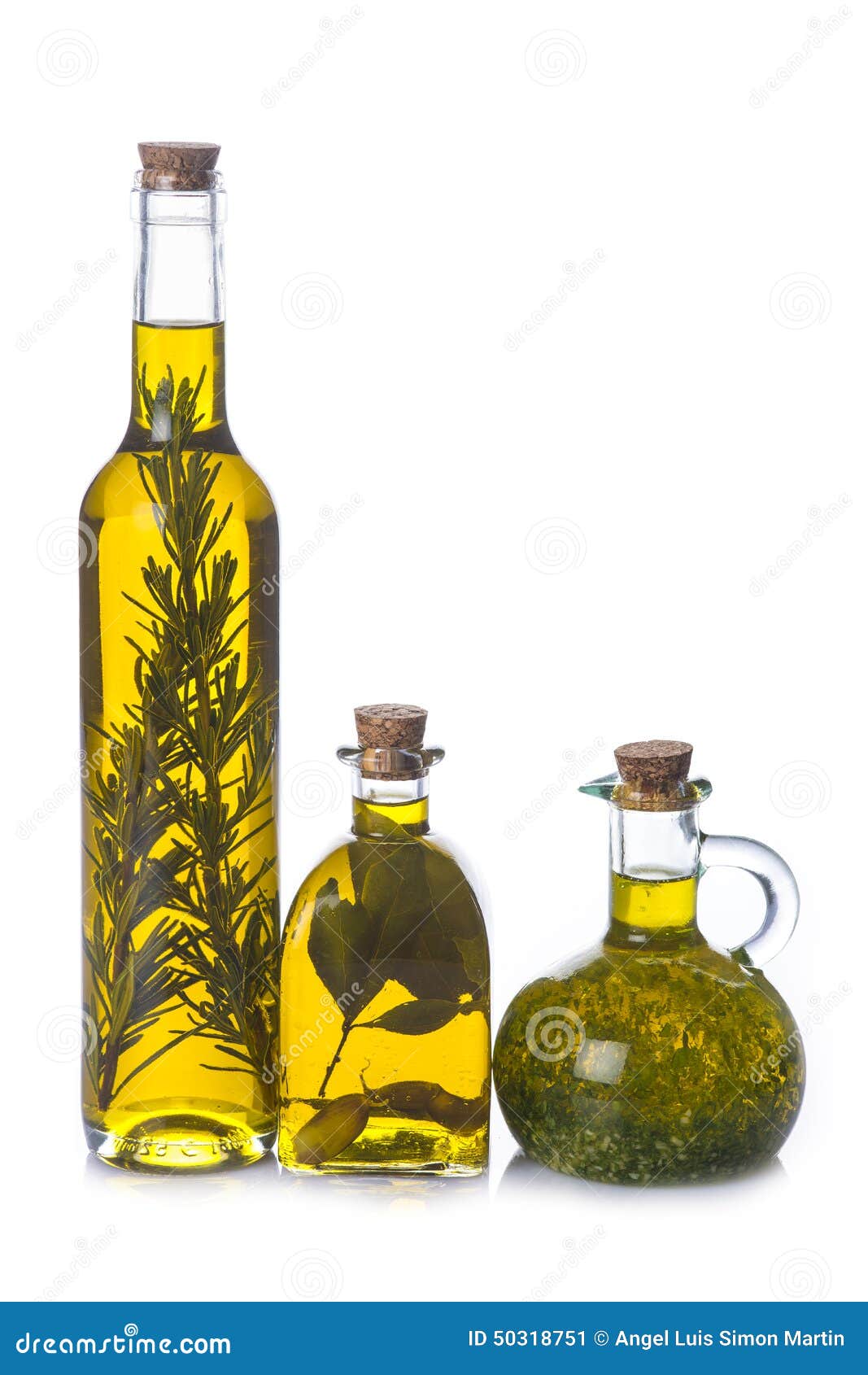 Olive Oil Bottles with Aromatic Herbs Stock Image Image of healthy