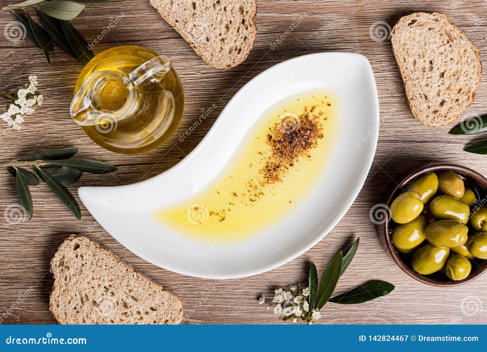 Olive Oil with Bread and Oils Stock Image Image of close, greek