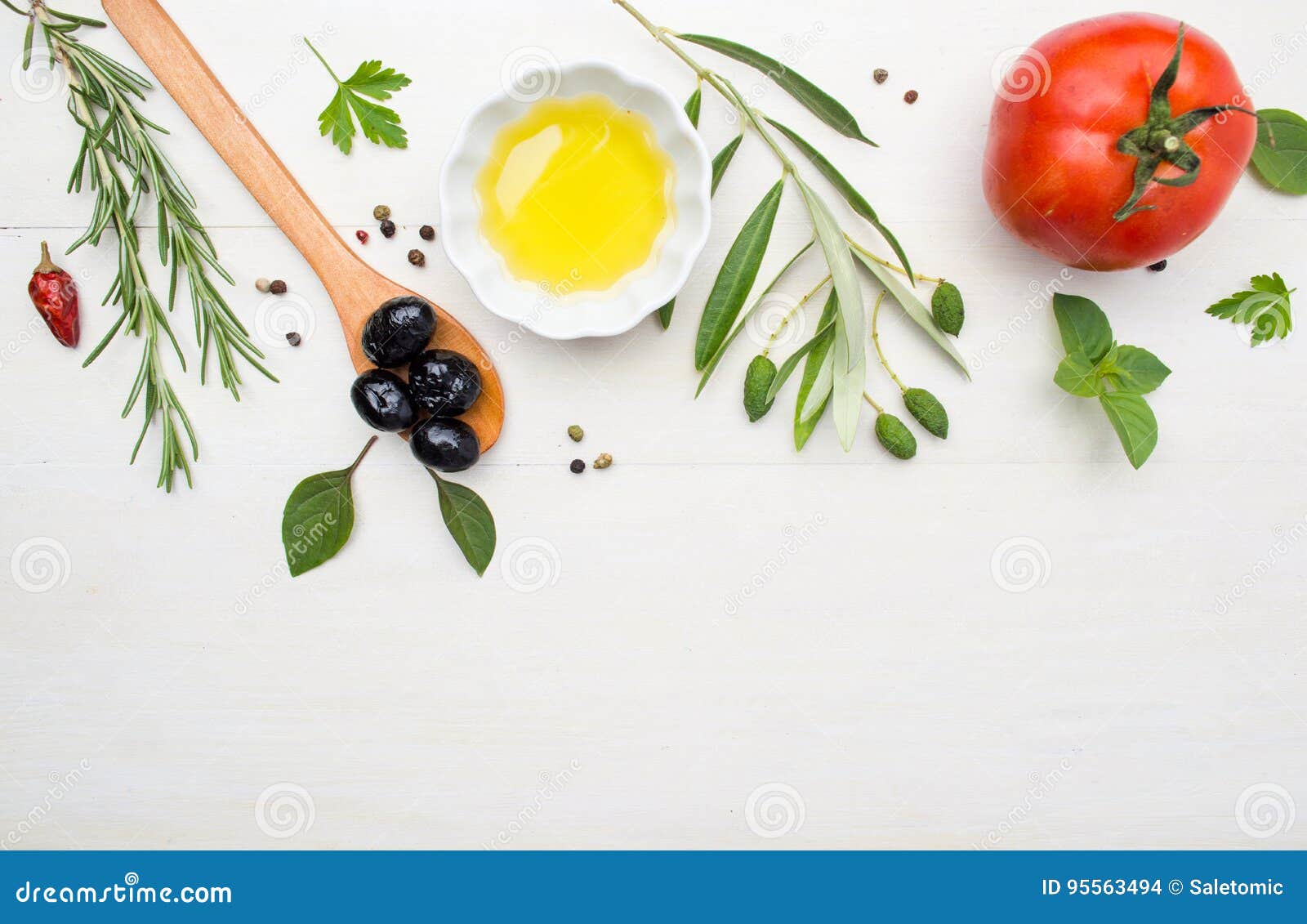 Olive Oil with Cooking Ingredients and Spices Stock Photo Image of