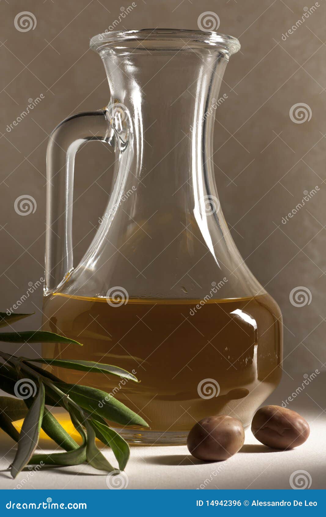 Olive Oil in a Cruet stock photo. Image of vertical, still 14942396
