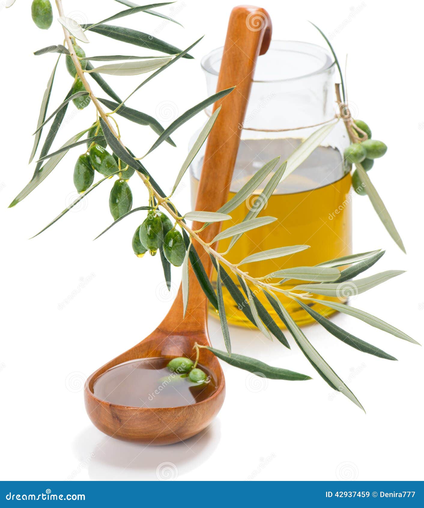 Olive Oil with drops stock image. Image of wooden, spoon 42937459