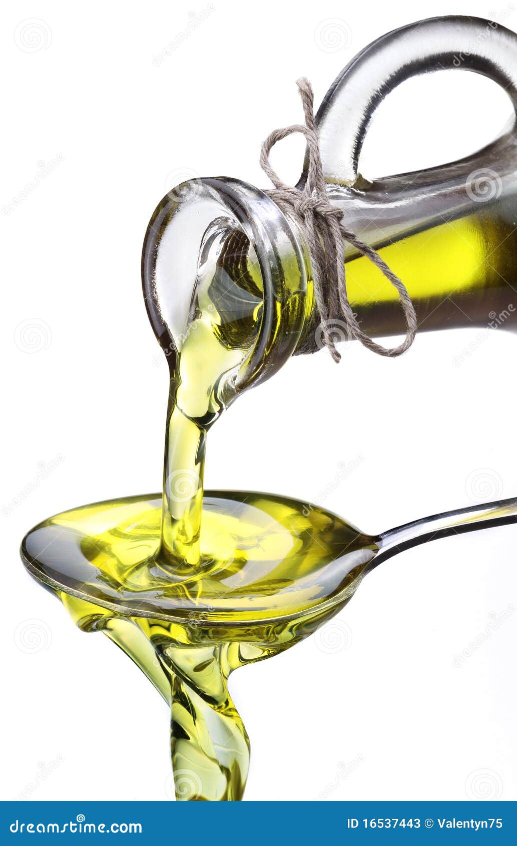 Olive Oil Flowing from Carafe into the Spoon. Stock Image Image of mediterranean, liquid 16537443
