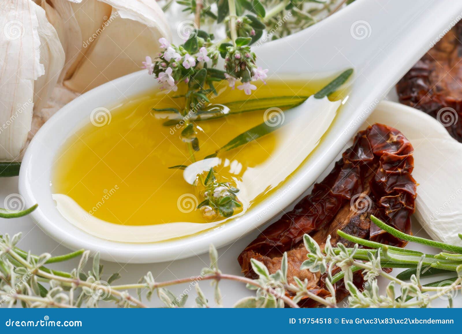 Olive Oil with Herbs stock photo. Image of mediterranean 19754518