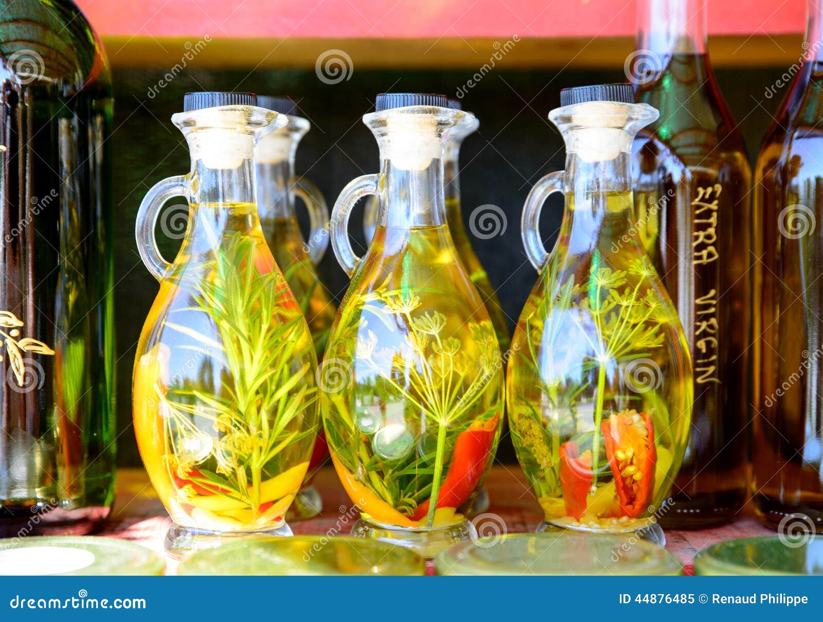 Olive oil and hot peppers stock image. Image of kitchen 44876485