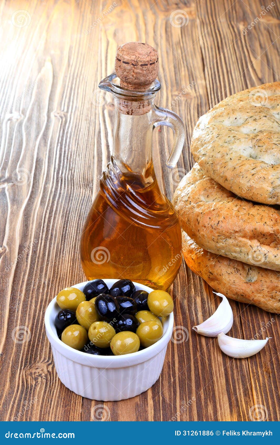 Olive Oil, Olives and Bread Stock Photo Image of appetizer, dipping