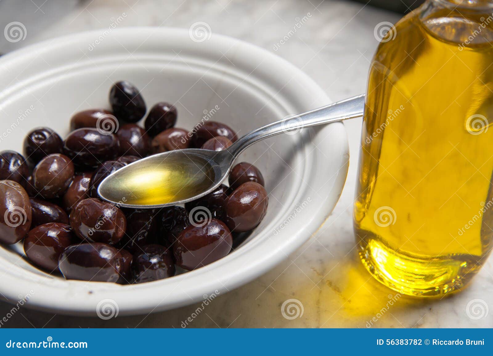 Olive Oil and Olives on Marble Stock Photo Image of fresh, diet 56383782