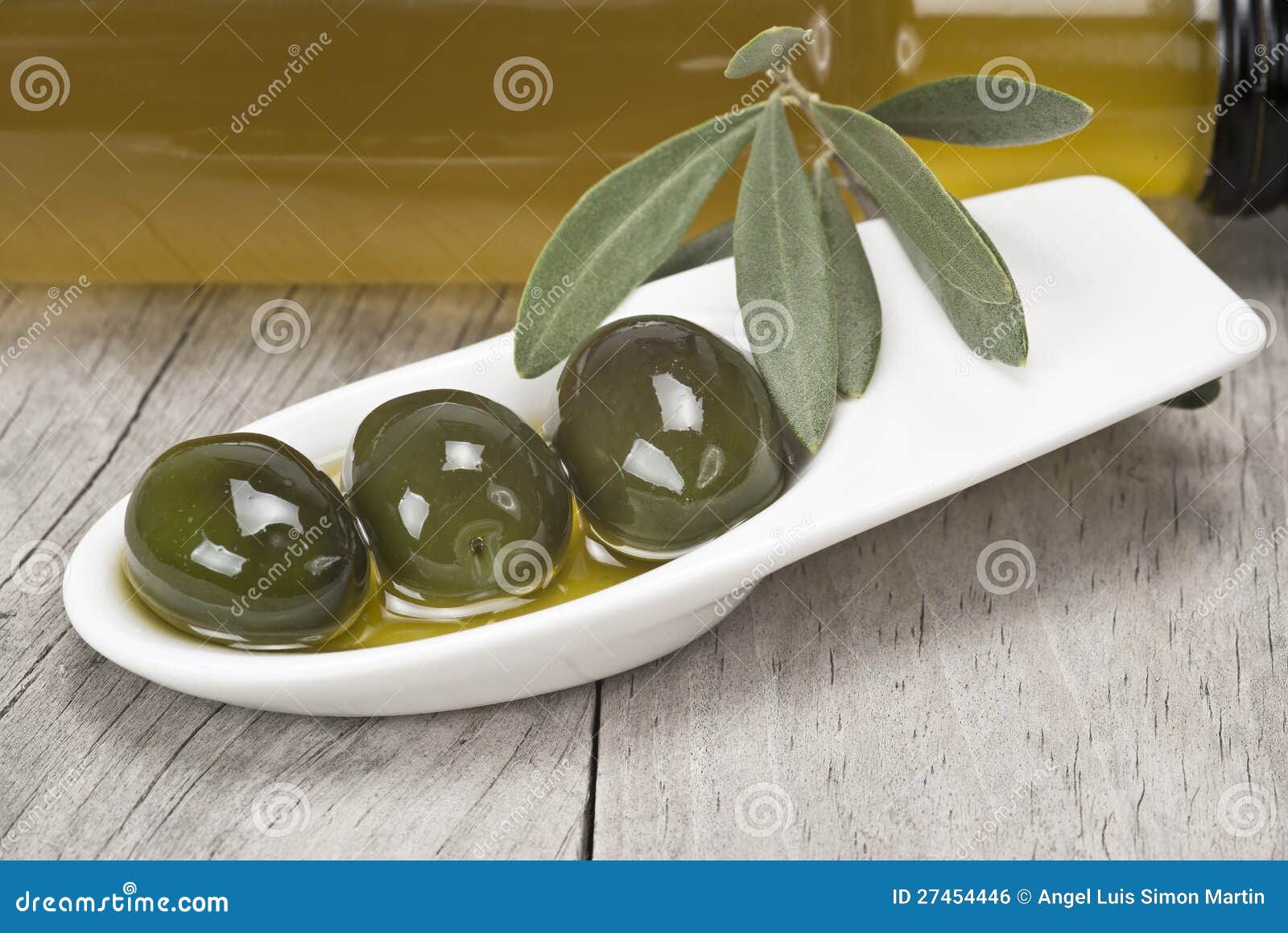 Olive Oil and Olives on a Wooden Surface Stock Photo Image of